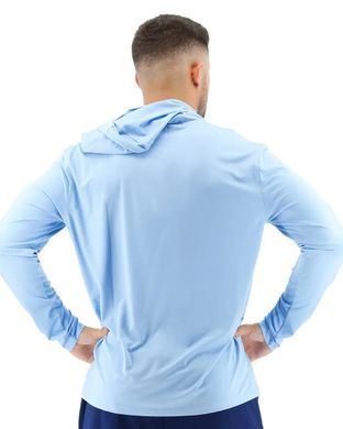 Футболка чоловіча з довгим рукавом та капюшоном TYR Men&rsquo;s SunDefense Hooded Shirt, Sky Blue M