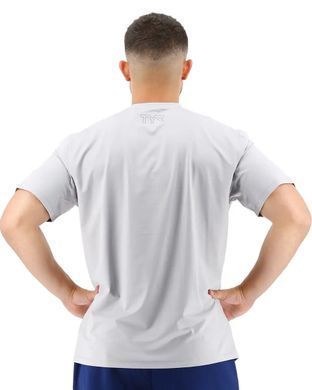 Футболка мужская с коротким рукавом TYR Men&rsquo;s SunDefense Short Sleeve Shirt, Light Grey XXL