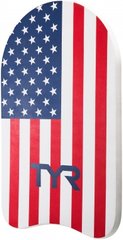 Доска для плавания TYR Classic Kickboard USA, Red/Navy (50х30 см)