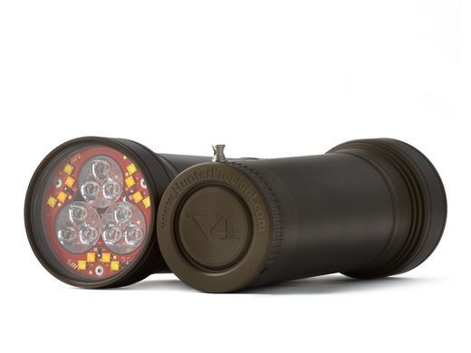 Фонарь для подводной охоты, дайвинга, а также видеосъемки &laquo;HunterProLight-4 V4&raquo;, 5000К(холодый), 5000К+3000К