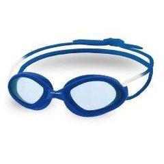 Детские очки для плавания стартовые HEAD SUPERFLEX MID RACE цвет оправы синий, линзы обычные голубые