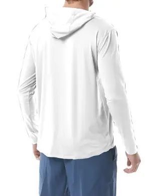 Мужская футболка с длинным рукавом и капюшоном TYR Men&rsquo;s SunDefense Hooded Shirt, White L